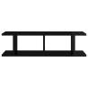 High Gloss Black Wall Shelves - 2 pcs 75x18x20 cm