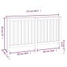 Radiator Cover 153x19x84 cm - Solid Pine Wood | Hipo Market