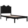 Black Solid Wood Pine Bed Frame 100x200 cm | HipoMarket