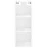 Stylish Highboard High Gloss White | 34.5x32.5x180 cm