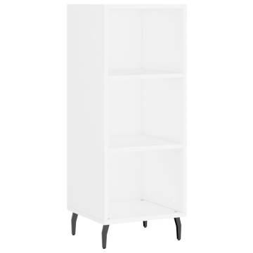 Stylish Highboard High Gloss White | 34.5x32.5x180 cm