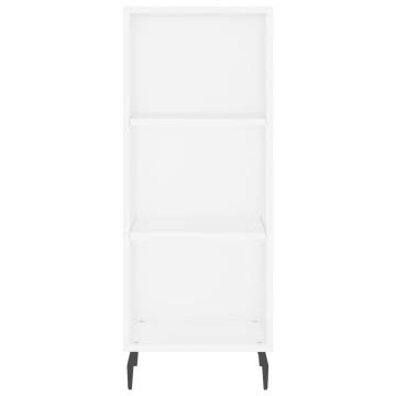 Stylish Highboard High Gloss White | 34.5x32.5x180 cm