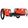 Bike Trailer Orange Oxford Fabric & Iron for All Transport Needs