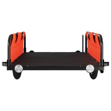 Bike Trailer Orange Oxford Fabric & Iron for All Transport Needs