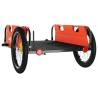 Bike Trailer Orange Oxford Fabric & Iron for All Transport Needs