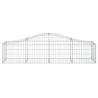 Arched Gabion Baskets - 3 Pcs Galvanised Iron for Garden