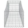 Arched Gabion Baskets - 3 Pcs Galvanised Iron for Garden