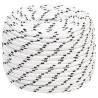 Braided Boat Rope White 12 mmx25 m Polyester Colour white Quantity in Package 1 Length 25 m Diameter 12 mm 