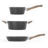 Livoo 5-Piece Cookware Set - Aluminium Black | HipoMarket