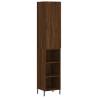 Stylish Highboard Brown Oak - 34.5x34x180 cm | HipoMarket