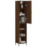 Stylish Highboard Brown Oak - 34.5x34x180 cm | HipoMarket