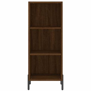 Stylish Highboard Brown Oak - 34.5x34x180 cm | HipoMarket