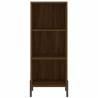 Stylish Highboard Brown Oak - 34.5x34x180 cm | HipoMarket