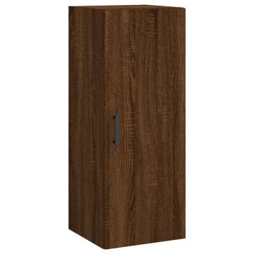 Stylish Highboard Brown Oak - 34.5x34x180 cm | HipoMarket