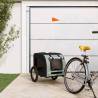 Pet Bike Trailer Black and Grey Oxford Fabric and Iron Colour black and grey Size 125 x 64 x 66 cm 