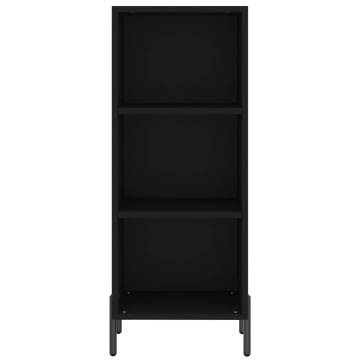 Highboard Black 34.5x34x180 cm Engineered Wood | HipoMarket