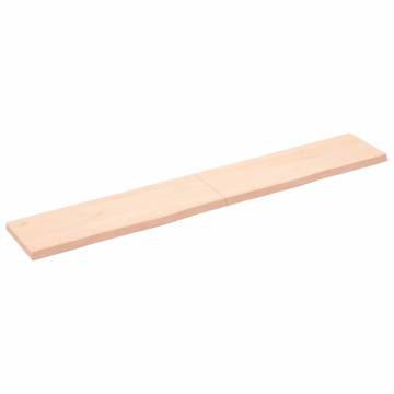 Wall Shelf 180x30x(2-4) cm Untreated Solid Oak | HipoMarket