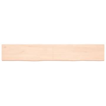 Wall Shelf 180x30x(2-4) cm Untreated Solid Oak | HipoMarket