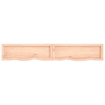 Wall Shelf 180x30x(2-4) cm Untreated Solid Oak | HipoMarket