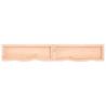 Wall Shelf 180x30x(2-4) cm Untreated Solid Oak | HipoMarket