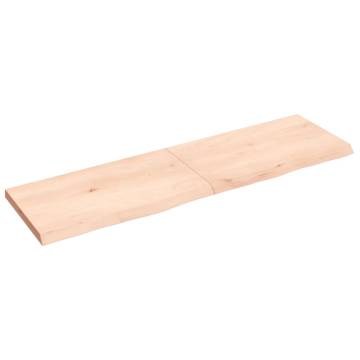 Rustic Wall Shelf - Solid Oak 140x40x(2-4) cm | HipoMarket