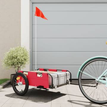 Red Bike Trailer | Durable Oxford Fabric & Iron Design