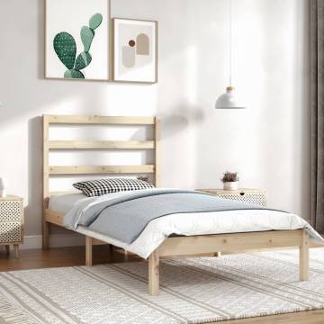 Solid Wood Pine Bed Frame 100x200 cm - Modern & Sturdy