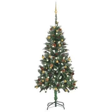 150 cm Pre-lit Christmas Tree with Ball Set - Hipomarket