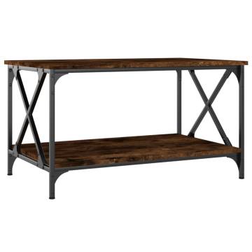 Elegant Smoked Oak Coffee Table - 80x50x45 cm