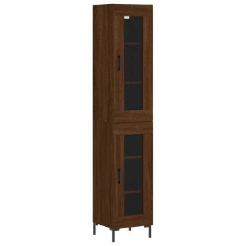 Highboard Brown Oak - Stylish Storage Solution | Hipo Market