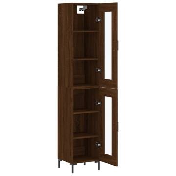 Highboard Brown Oak - Stylish Storage Solution | Hipo Market