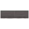 Dark Brown Solid Wood Bathroom Countertop - 140x40 cm