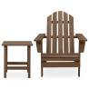 Garden Adirondack Chair & Table - Solid Fir Wood Brown