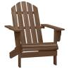 Garden Adirondack Chair & Table - Solid Fir Wood Brown