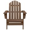 Garden Adirondack Chair & Table - Solid Fir Wood Brown