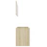 Stylish 2 Piece Bathroom Furniture Set - White & Sonoma Oak