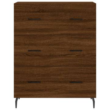 Stylish Highboard Brown Oak | 69.5x34x180 cm | Hipomarket