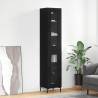 Highboard Black 34.5x34x180 cm Engineered Wood Colour black Quantity in Package 1 Model 1 glass door 