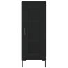 Stylish Highboard Black | 34.5x34x180 cm Engineered Wood