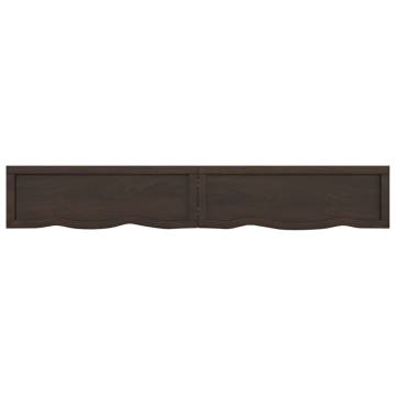 Bathroom Countertop Dark Brown 180x30 cm | Solid Wood Vanity