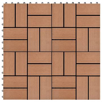 22 pcs WPC Decking Tiles 30x30 cm - Durable & Water-Resistant