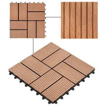 22 pcs WPC Decking Tiles 30x30 cm - Durable & Water-Resistant