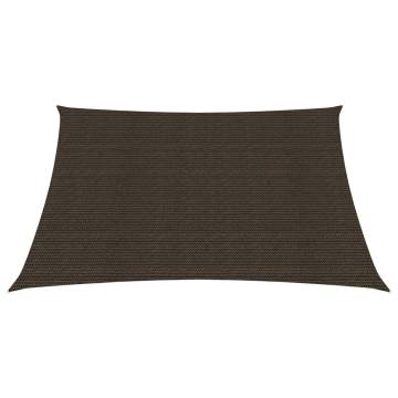 Brown Sunshade Sail 3.6x3.6m HDPE - 160g/m² UV Protection