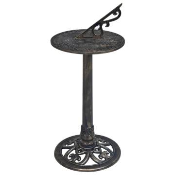 Sundial Bronze Plastic 35.5x82 cm - Antique Garden Charm