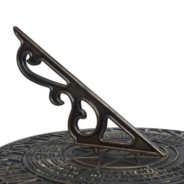 Sundial Bronze Plastic 35.5x82 cm - Antique Garden Charm