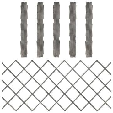 Trellis Fences 5 pcs Grey Solid Firwood 180x80 cm - Hipomarket