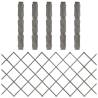 Trellis Fences 5 pcs Grey Solid Firwood 180x80 cm - Hipomarket