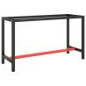 Work Bench Frame Matte Black and Matte Red 140x50x79 cm Metal Size 140 x 50 x 79 cm Quantity in Package 1 Model with 1 bar Number of 