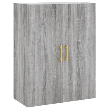 Elegant Grey Sonoma Highboard - 69.5x34x180 cm