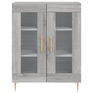 Elegant Grey Sonoma Highboard - 69.5x34x180 cm